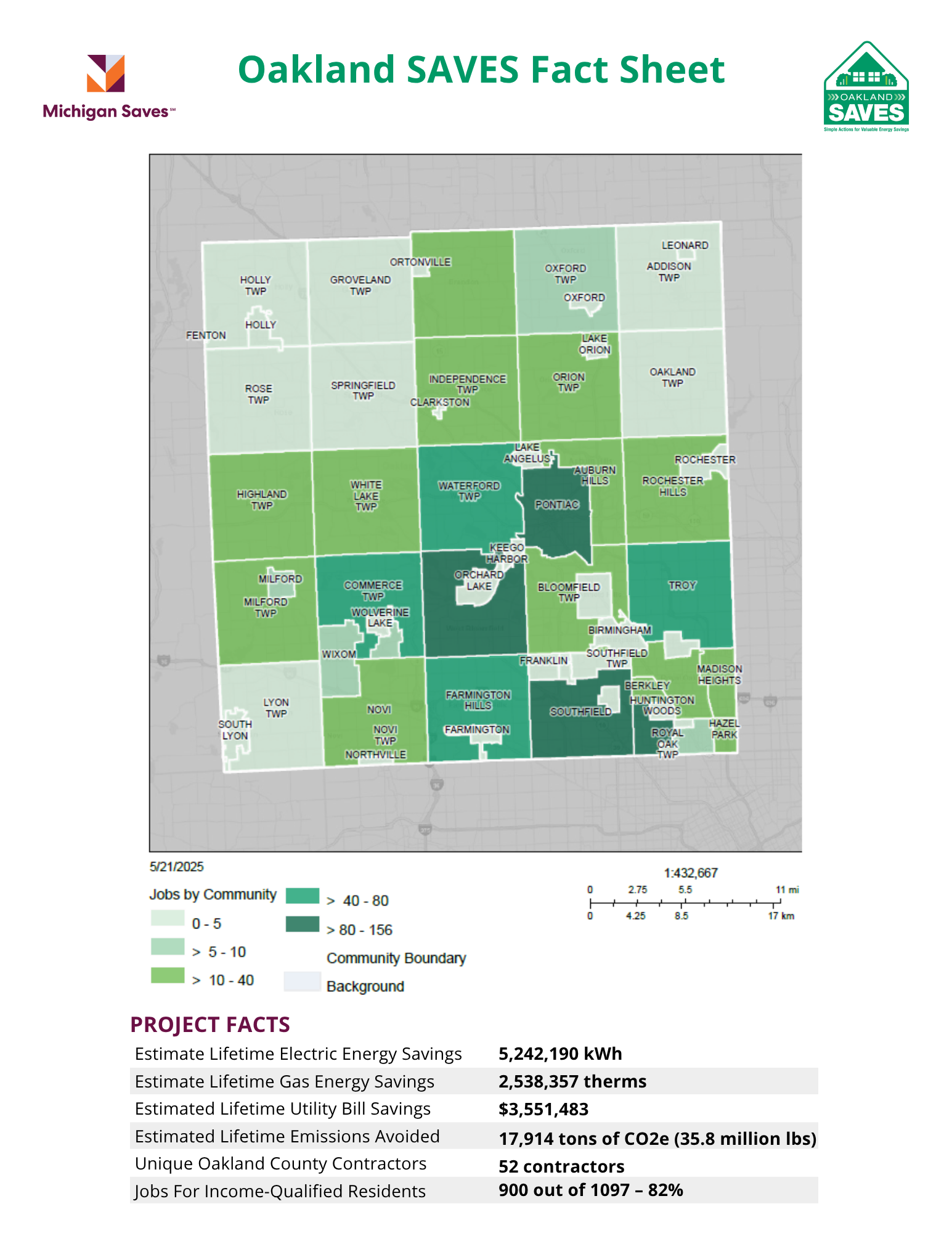 Oakland Saves Municipalities GIS Map
