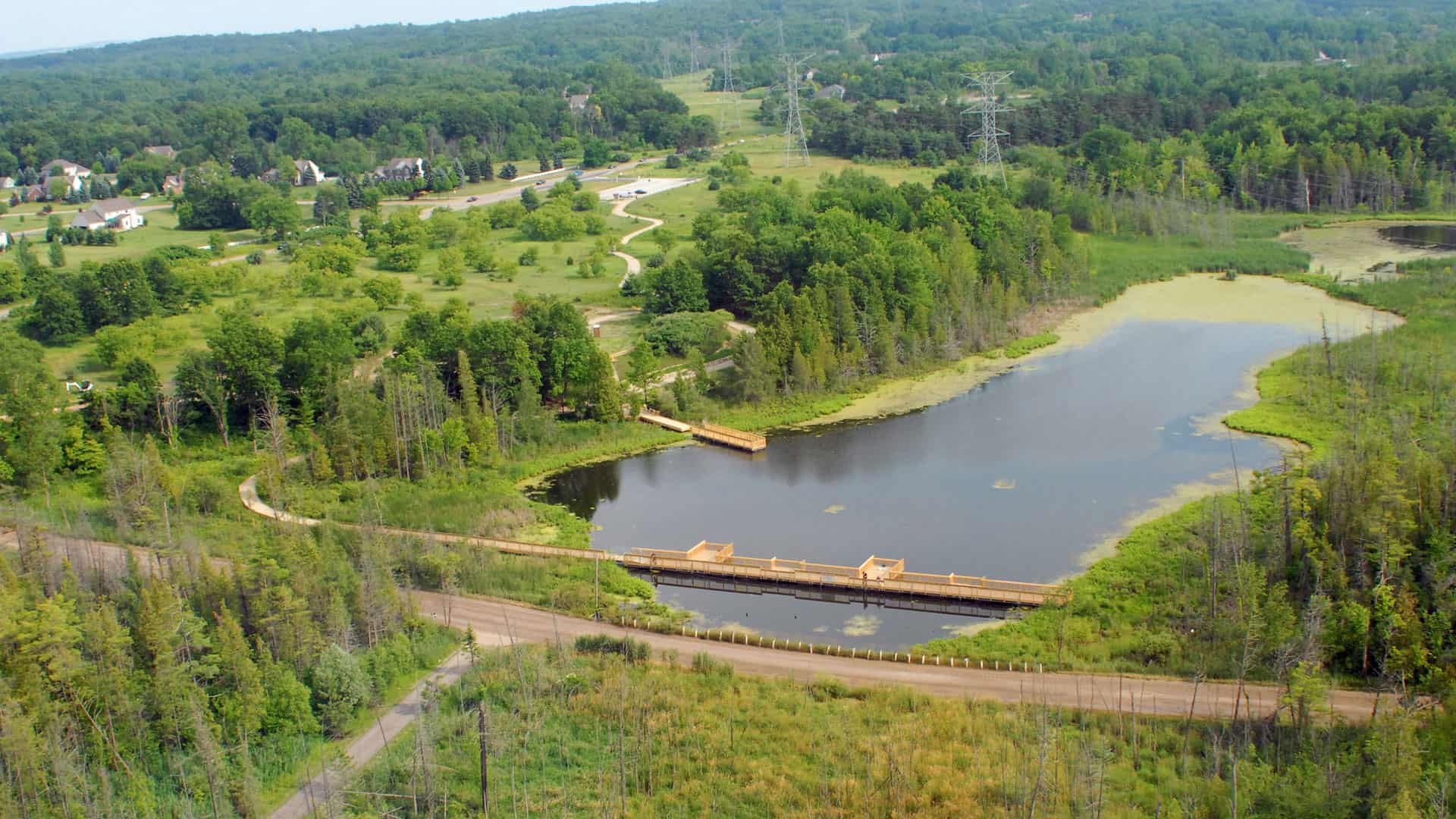 Aerial view of Independence Oaks - North County Park.