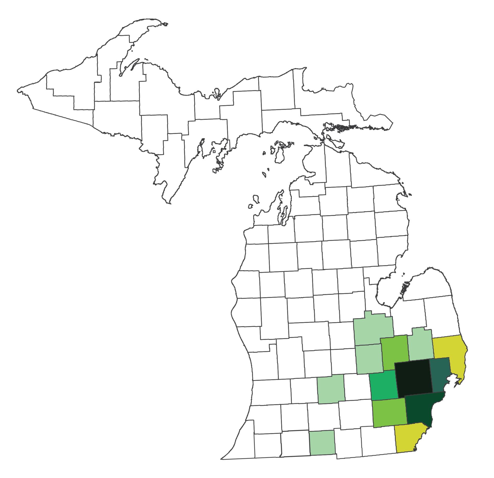 Map of BFC served counties
